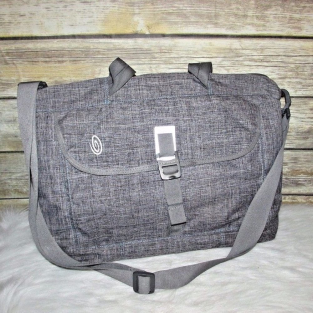 Timbuk2 Heather Gray Nylon Messenger Crossbody Bag